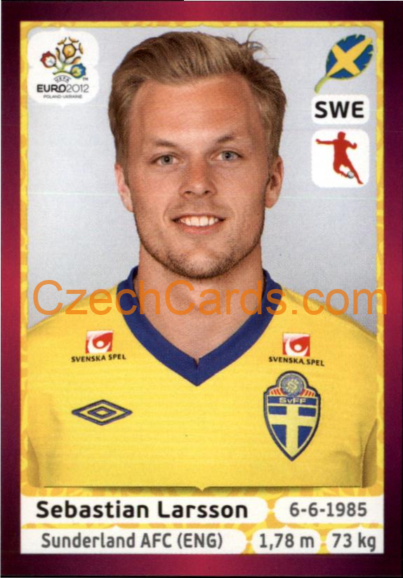 Sebastian Larsson 2012 Panini EURO sticker #444