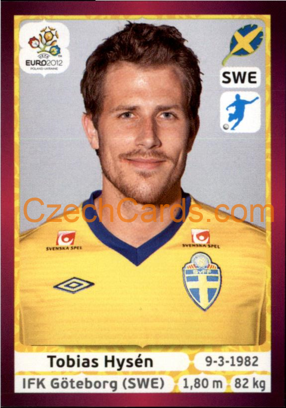 Tobias Hysén 2012 Panini EURO sticker #448