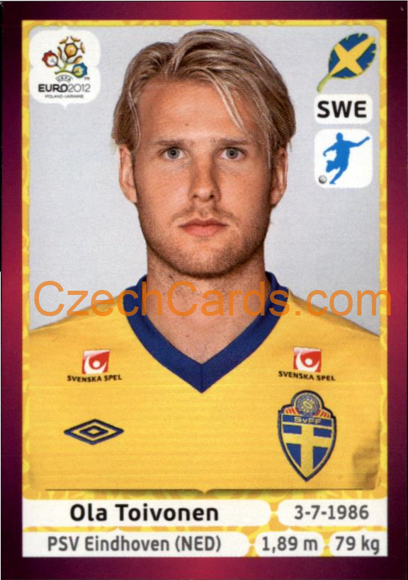 Ola Toivonen 2012 Panini EURO sticker #449