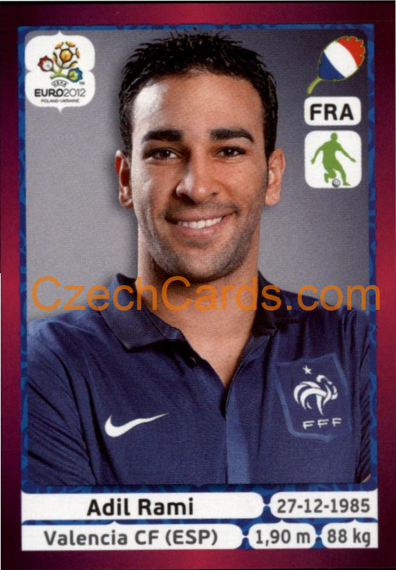 Adil Rami 2012 Panini EURO sticker #465