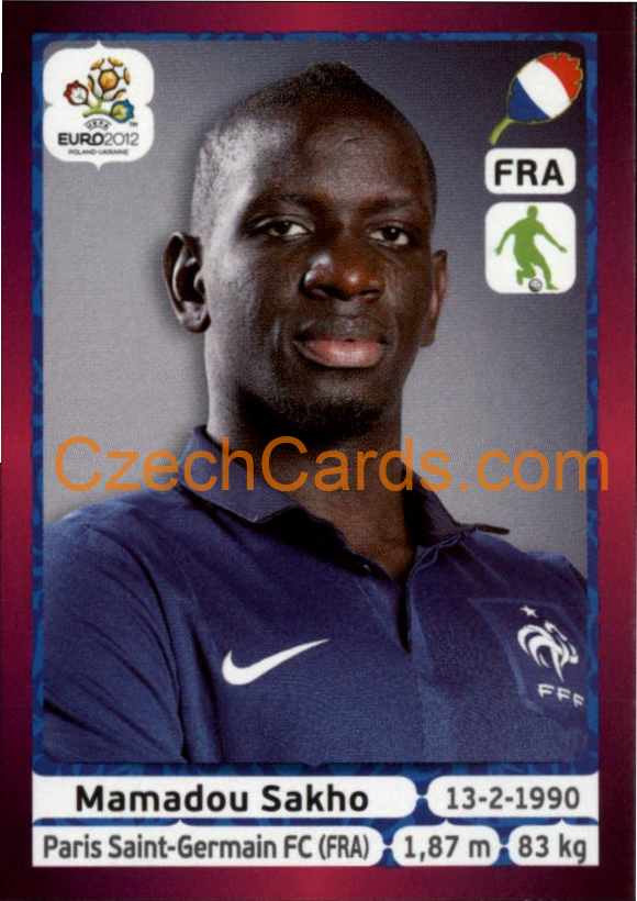 Mamadou Sakho 2012 Panini EURO sticker #467