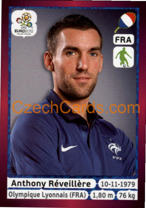 Anthony Réveillère 2012 Panini EURO sticker #468