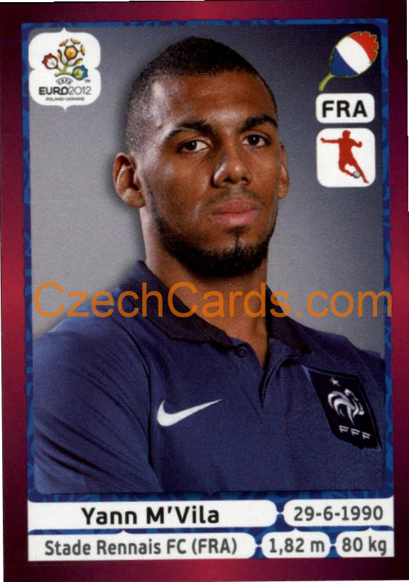 Yann M'Vila 2012 Panini EURO sticker #472