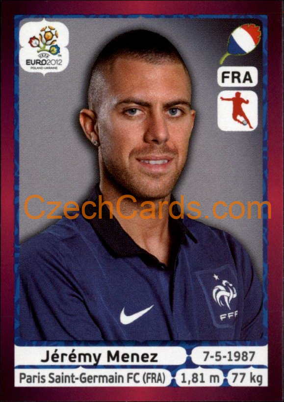 Jérémy Menez 2012 Panini EURO sticker #475