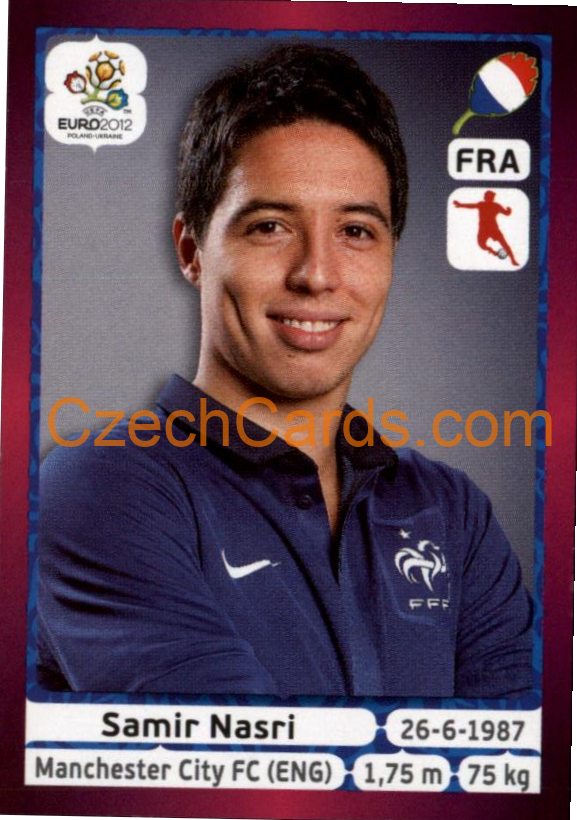 Samir Nasri 2012 Panini EURO sticker #476