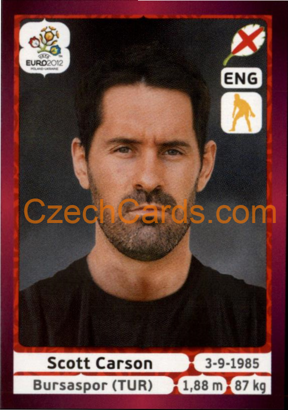 Scott Carson 2012 Panini EURO sticker #491