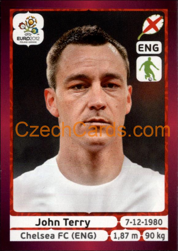 John Terry 2012 Panini EURO sticker #492