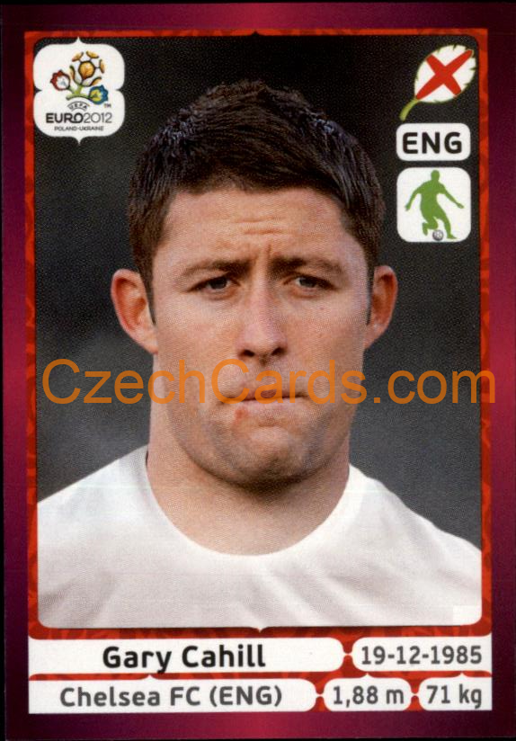 Gary Cahill 2012 Panini EURO sticker #495