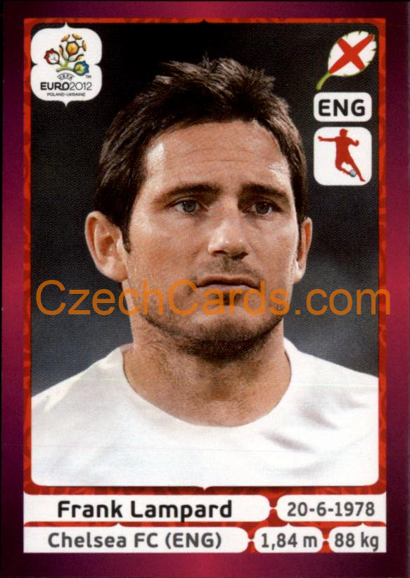 Frank Lampard 2012 Panini EURO sticker #500