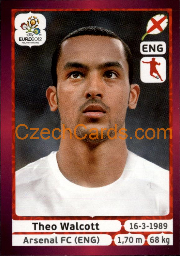 Theo Walcott 2012 Panini EURO sticker #505