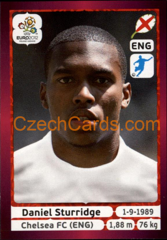 Daniel Sturridge 2012 Panini EURO sticker #506
