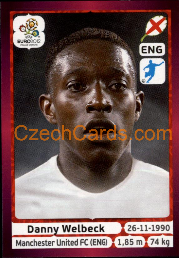 Danny Welbeck 2012 Panini EURO sticker #507