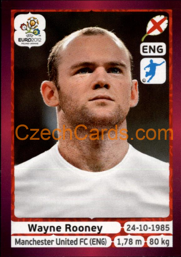 Wayne Rooney 2012 Panini EURO sticker #509