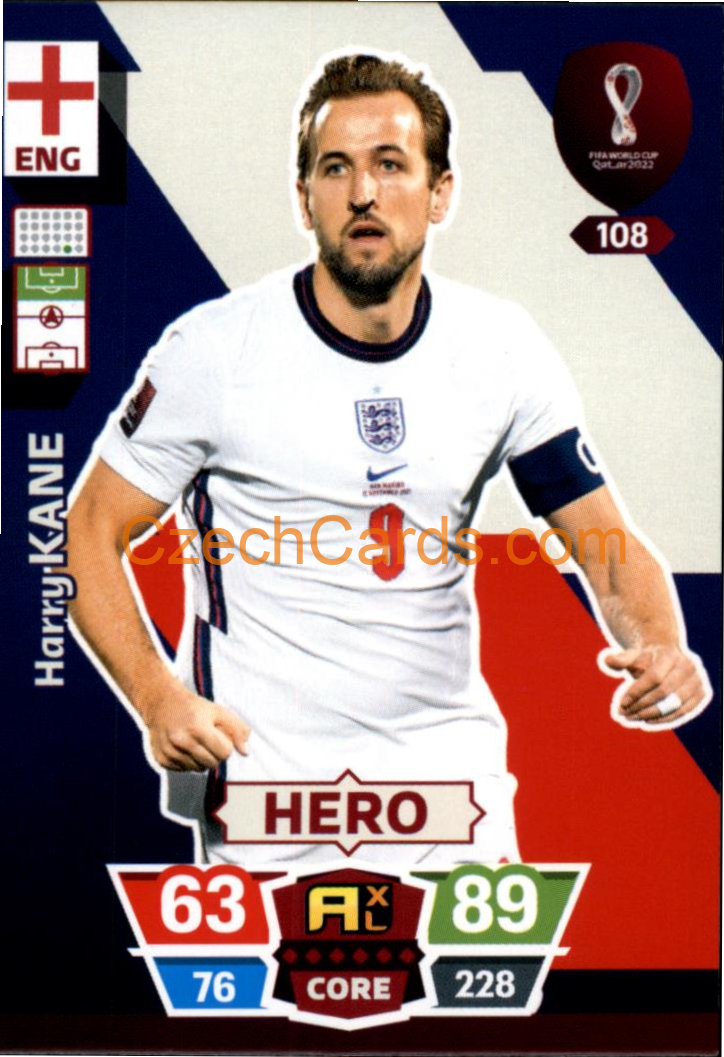 Harry Kane 2022 Panini World Cup Adrenalyn #108