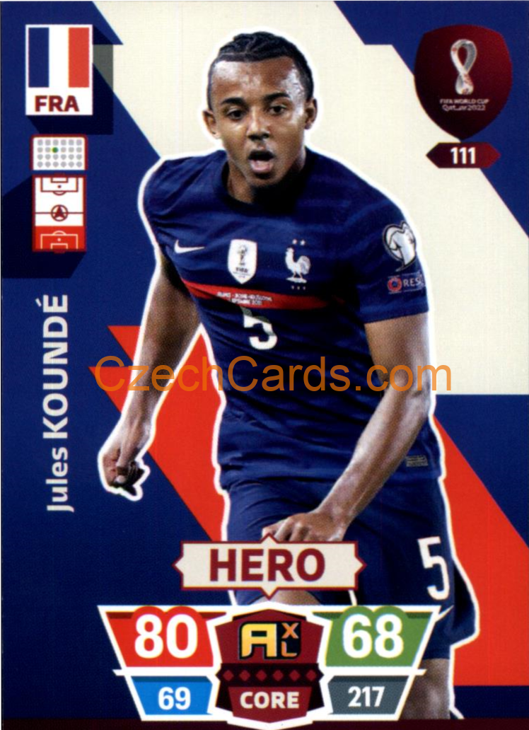 Jules Koundé 2022 Panini World Cup Adrenalyn #111