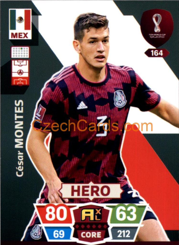 César Montes 2022 Panini World Cup Adrenalyn #164