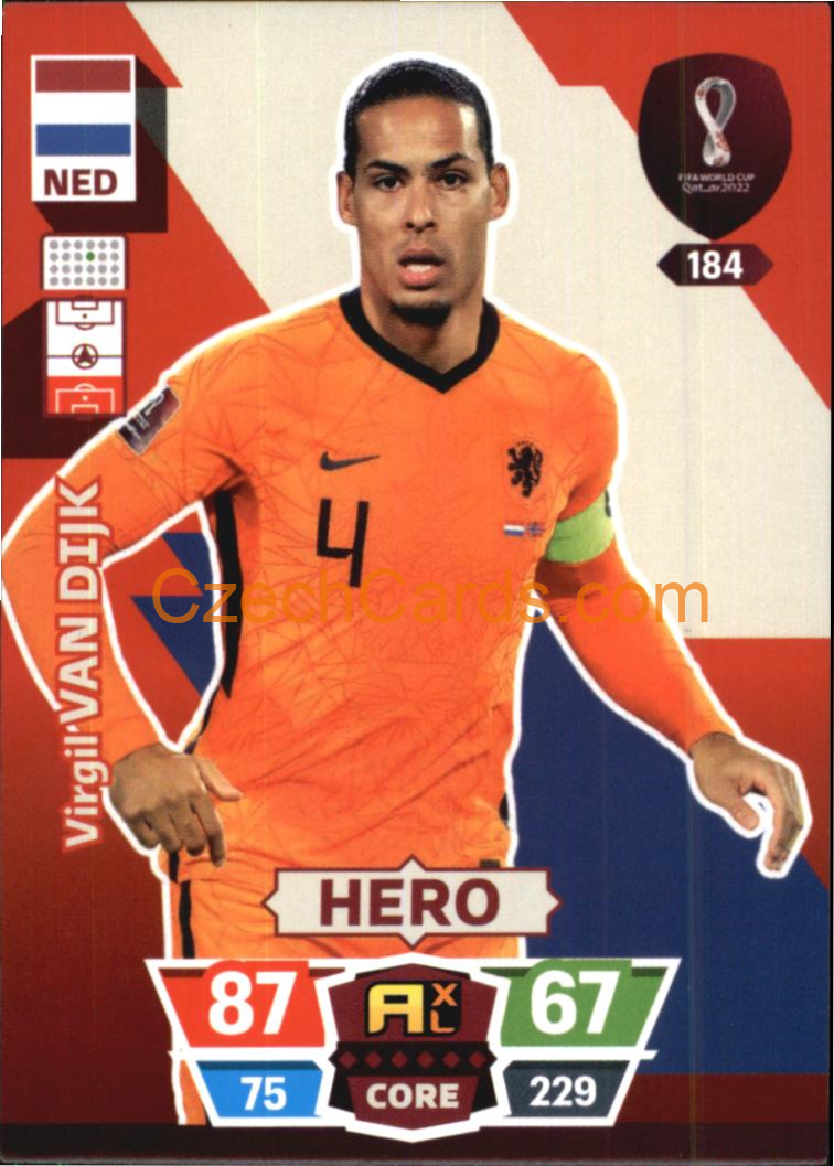 Virgil van Dijk 2022 Panini World Cup Adrenalyn #184
