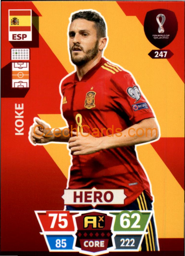 Koke 2022 Panini World Cup Adrenalyn #247