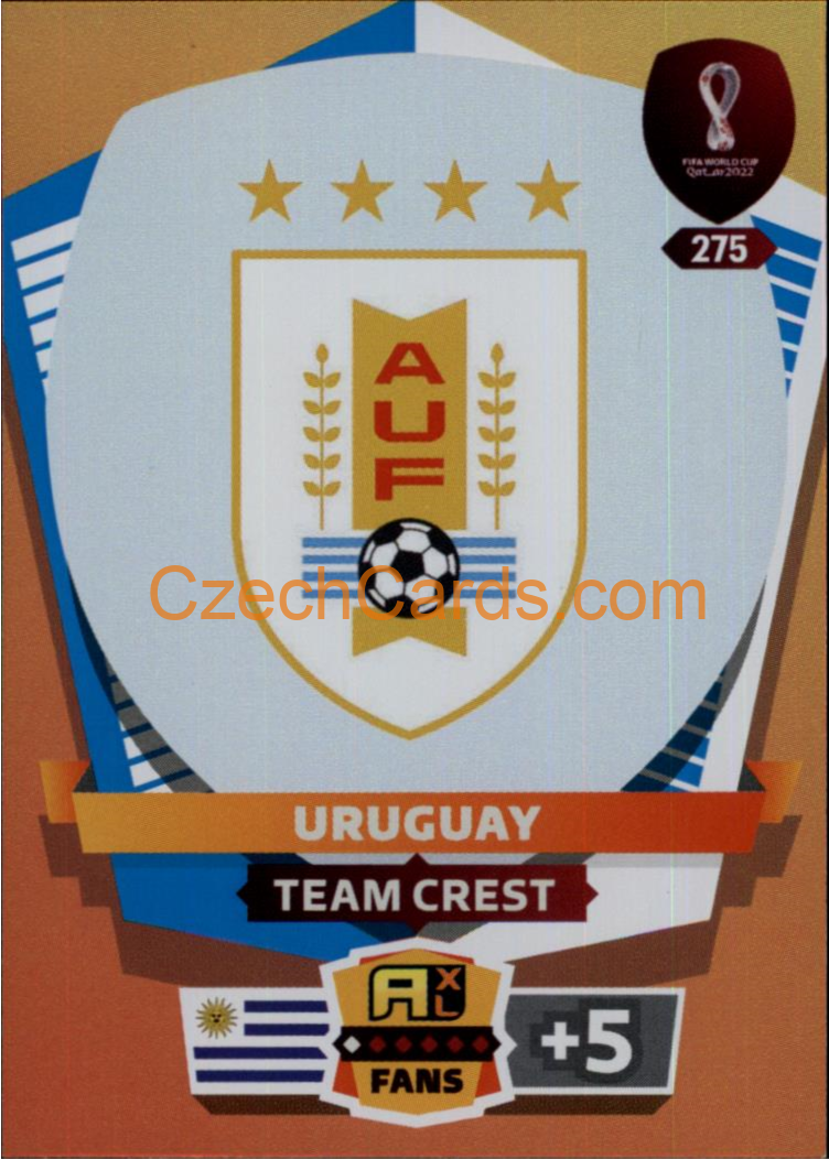Team Crest Uruguay 2022 Panini World Cup Adrenalyn #275