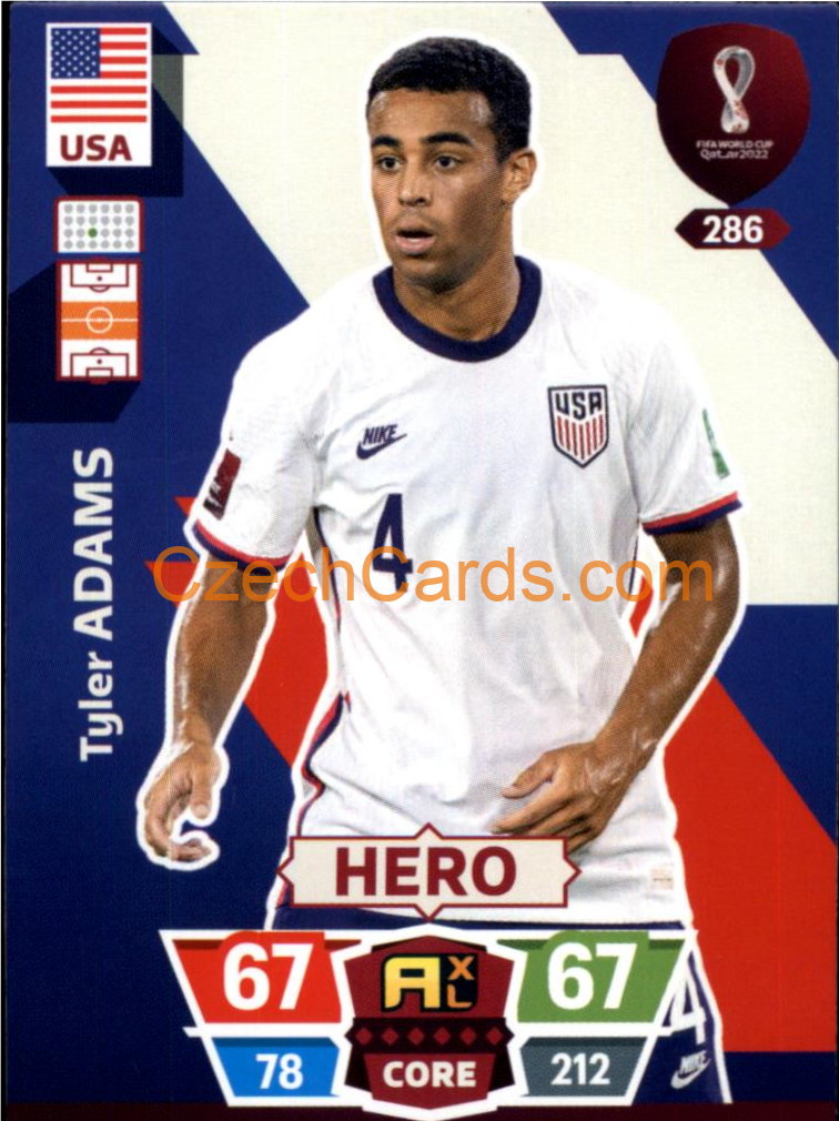 Tyler Adams 2022 Panini World Cup Adrenalyn #286