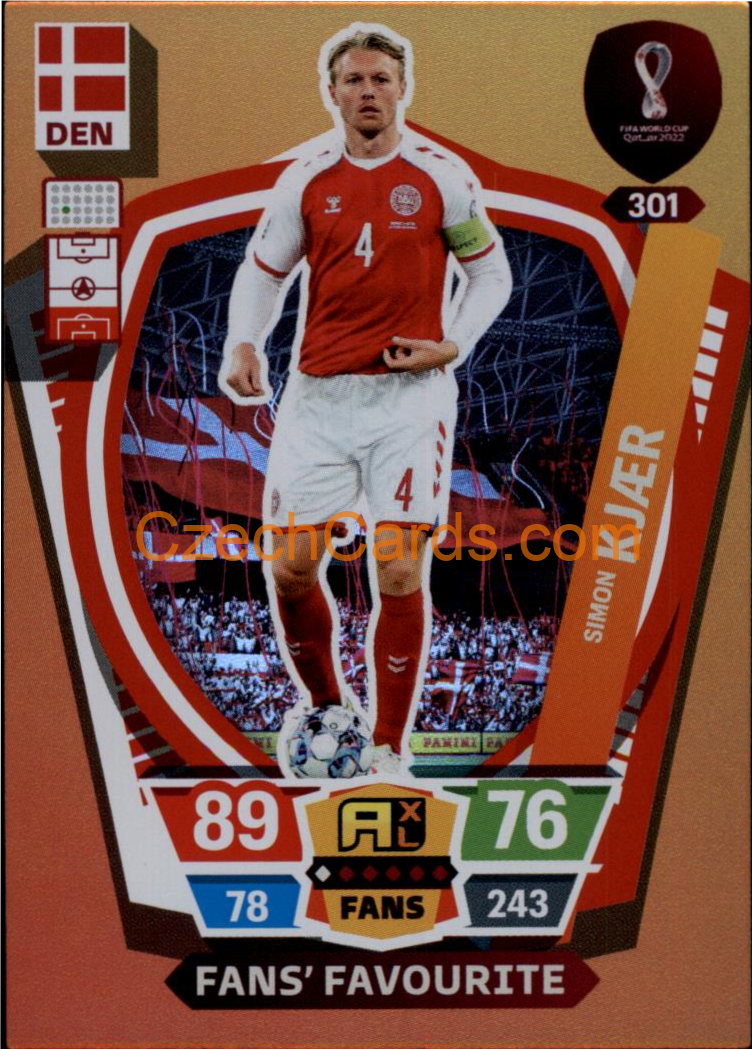 Simon Kjær 2022 Panini World Cup Adrenalyn Fans #301