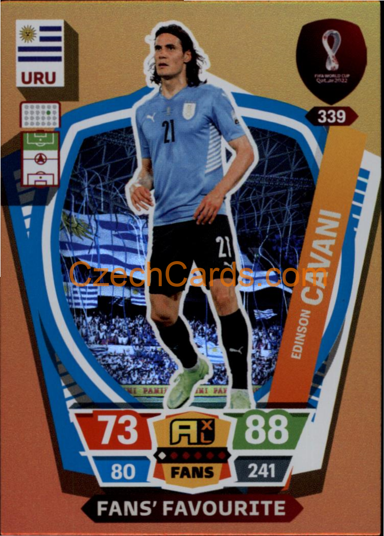 Edinson Cavani 2022 Panini World Cup Adrenalyn Fans #339