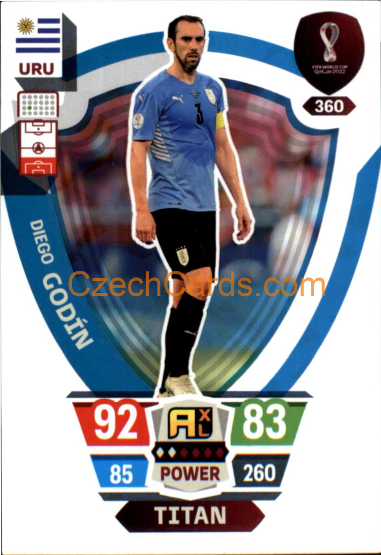 Diego Godín 2022 Panini World Cup Adrenalyn Power #360