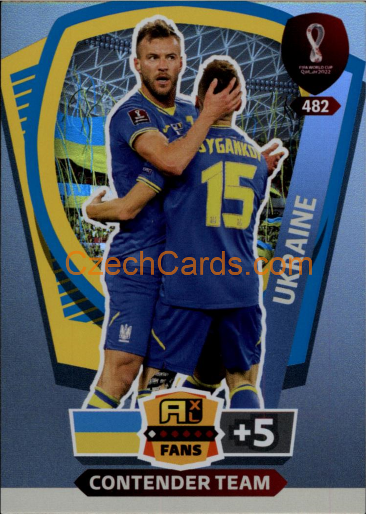 Contender Team Ukraine 2022 Panini World Cup Adrenalyn Fans #482