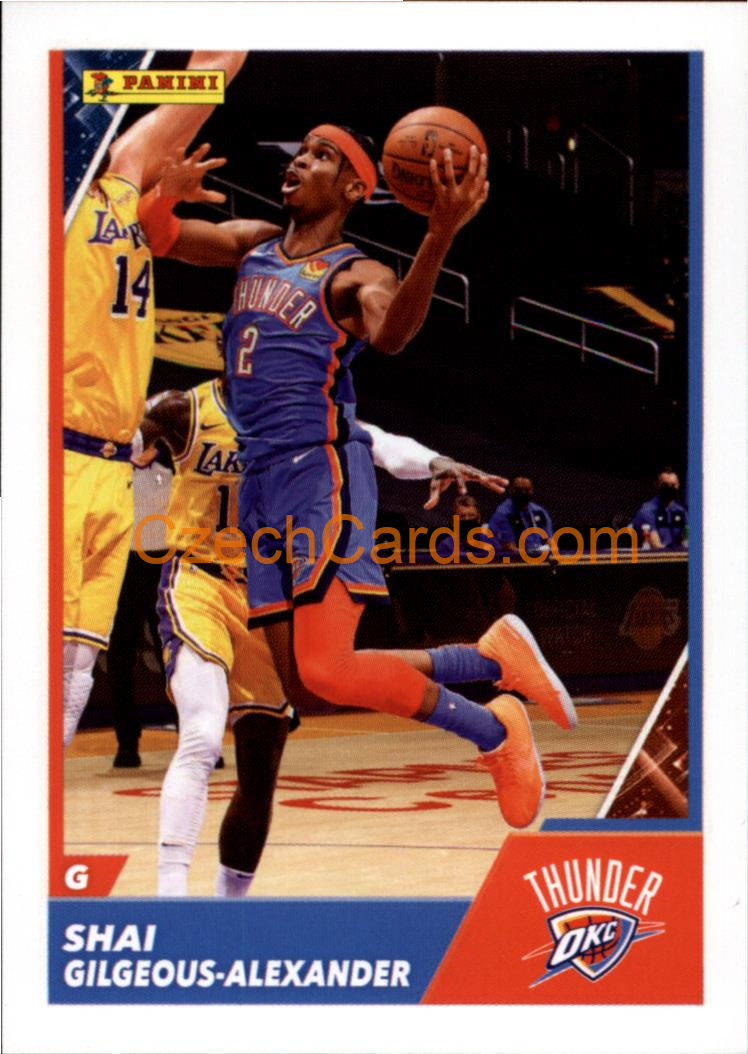Shai Gilgeous-Alexander 2021/22 Panini NBA sticker and card C6