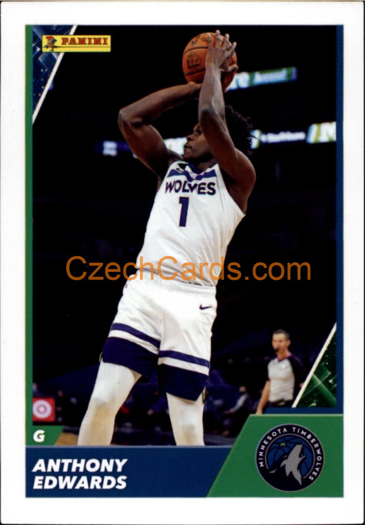 Anthony Edwards 2021/22 Panini NBA sticker and card C12