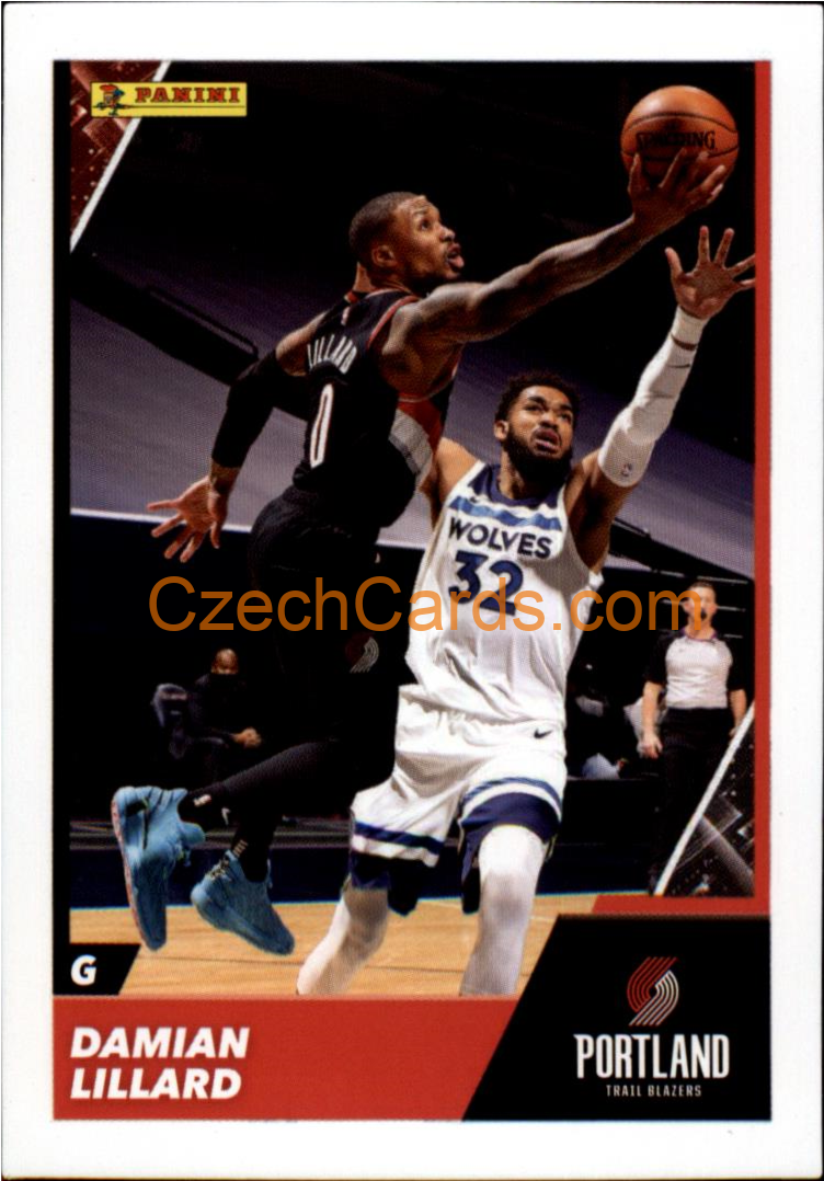 Damian Lillard 2021/22 Panini NBA sticker and card C20