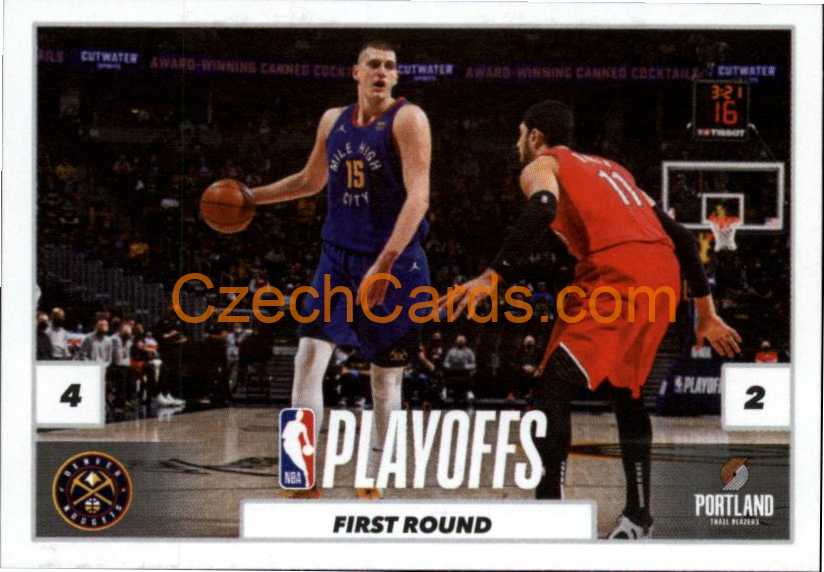 Denver Nuggets-Portland Trail Blazers 2021/22 Panini NBA sticker and card #51