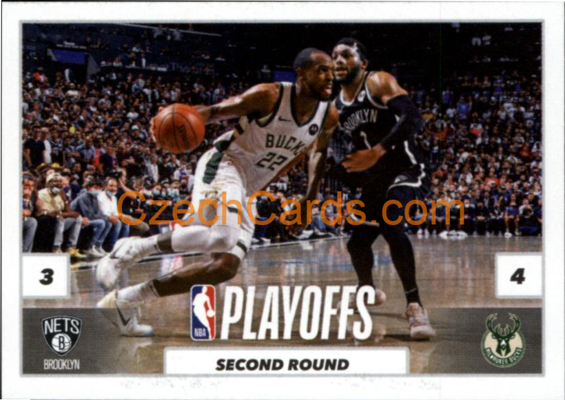 Brooklyn Nets-Milwaukee Bucks 2021/22 Panini NBA sticker and card #58
