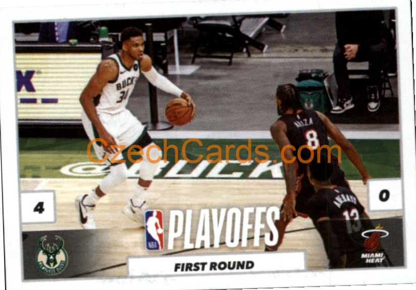 Milwaukee Bucks-Boston Celtics 2021/22 Panini NBA sticker and card #61
