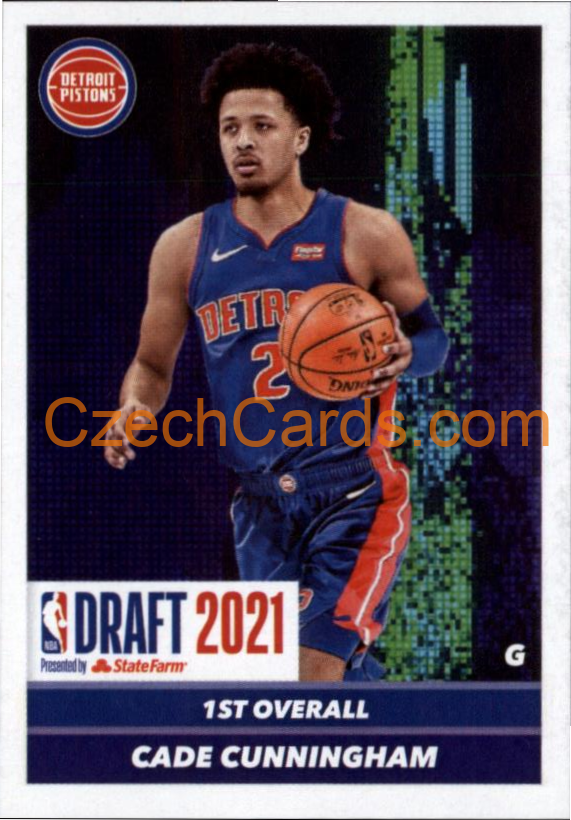Cade Cunningham 2021/22 Panini NBA sticker and card RC #85
