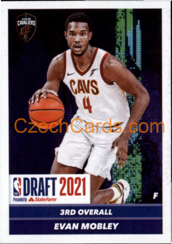 Evan Mobley 2021/22 Panini NBA sticker and card RC #87