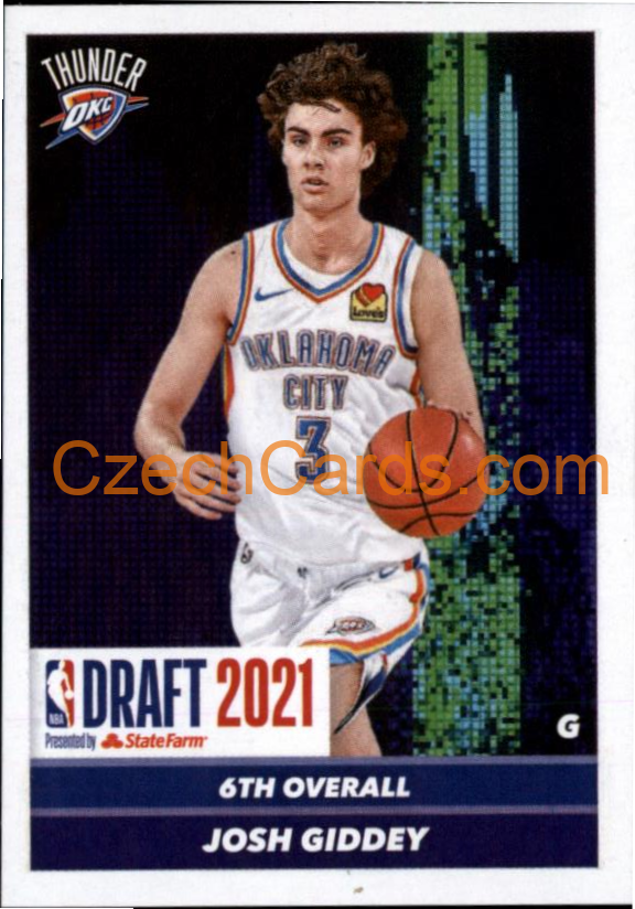 Josh Giddey 2021/22 Panini NBA sticker and card RC #90