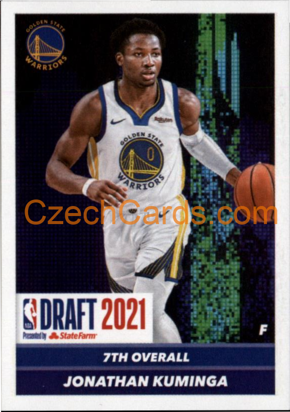 Jonathan Kuminga 2021/22 Panini NBA sticker and card RC #91