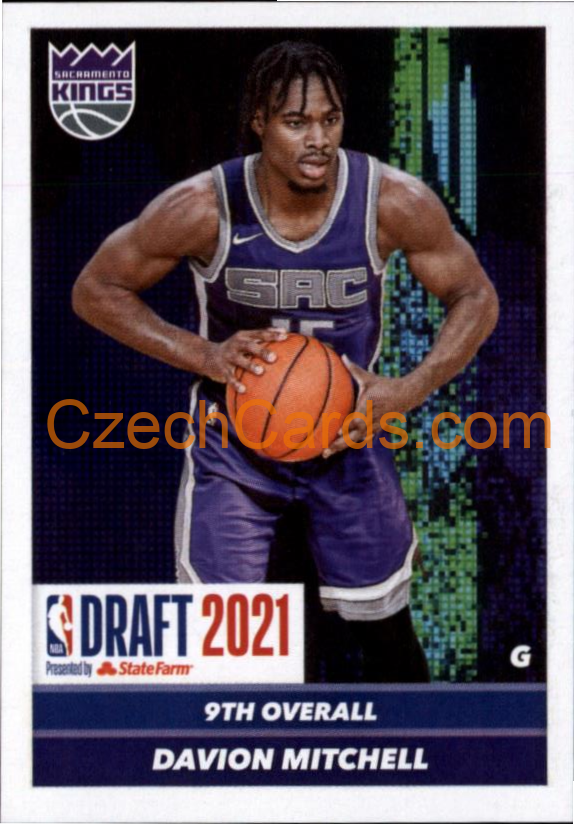 Davion Mitchell 2021/22 Panini NBA sticker and card RC #93