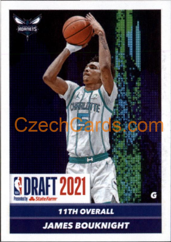 James Bouknight 2021/22 Panini NBA sticker and card RC #95