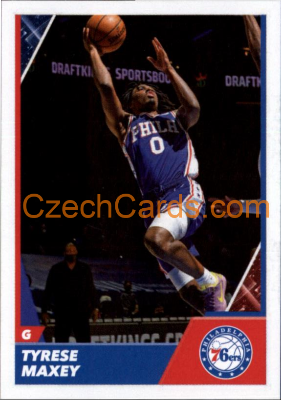 Tyrese Maxey 2021/22 Panini NBA sticker and card #270