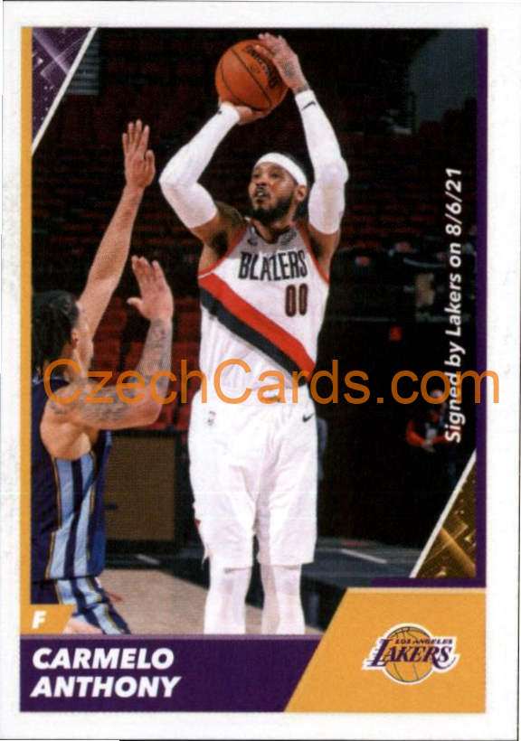 Carmelo Anthony 2021/22 Panini NBA sticker and card #375