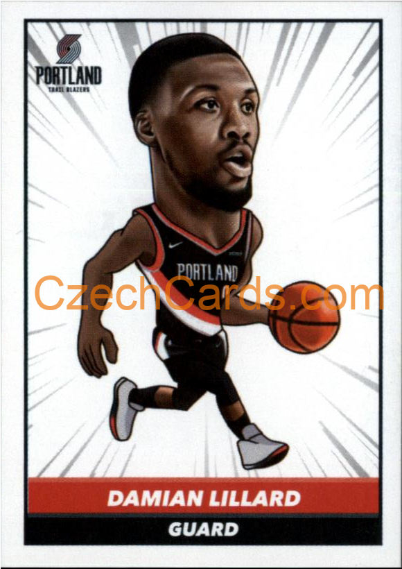 Damian Lillard 2021/22 Panini NBA sticker and card #445