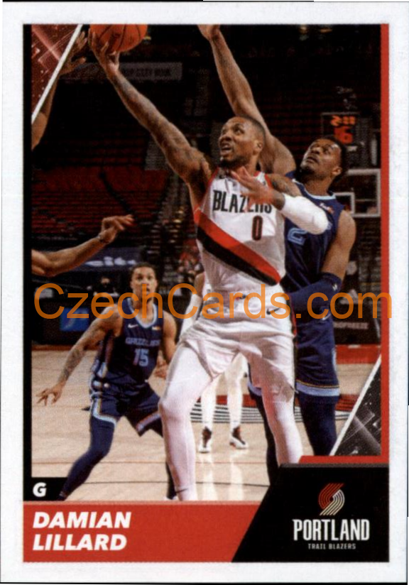 Damian Lillard 2021/22 Panini NBA sticker and card #447