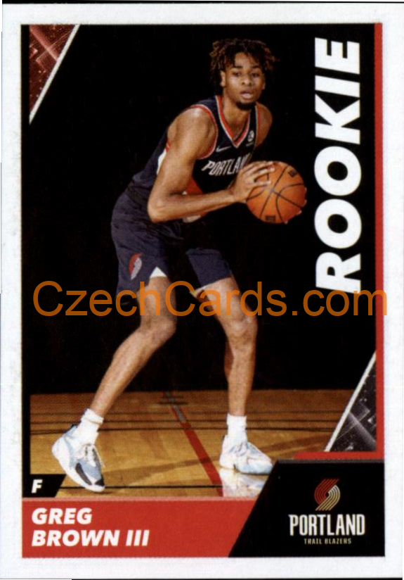 Greg Brown III 2021/22 Panini NBA sticker and card RC #449