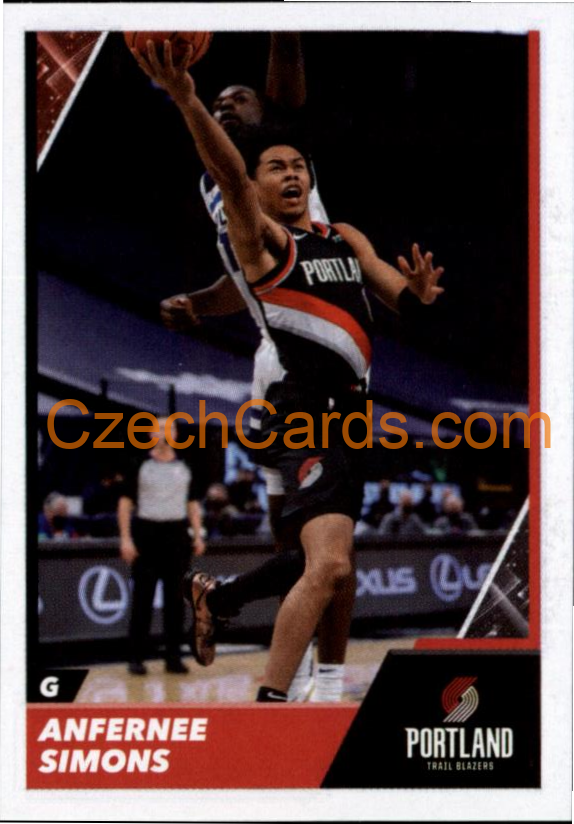 Anfernee Simons 2021/22 Panini NBA sticker and card #453