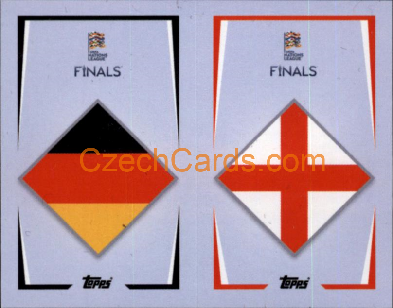Germany / England Team Badge  2022/23 Topps Nations League #8