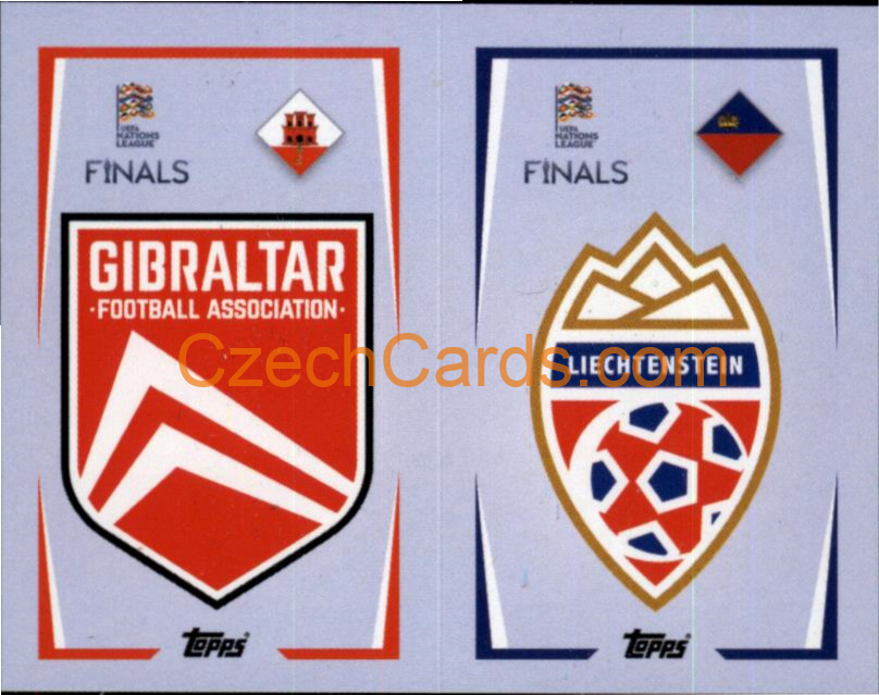 Gibraltar / Liechtenstein Team Badge  2022/23 Topps Nations League #27