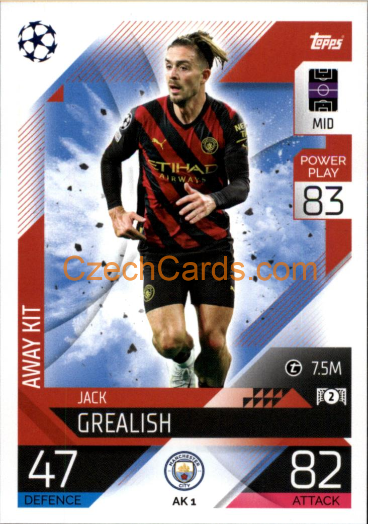 Jack Grealish (Manchester City) 2022/23 Match Attax Extra #AK 1