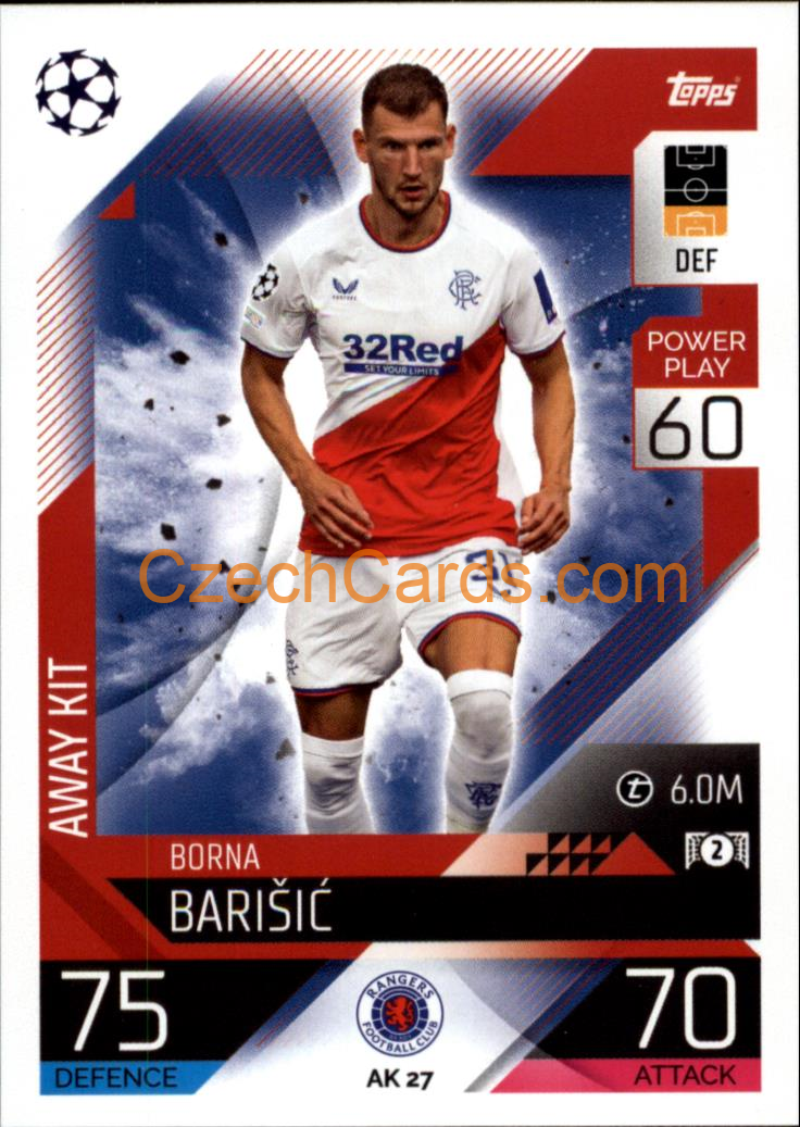 Borna Barišić (Rangers FC) 2022/23 Match Attax Extra #AK 27